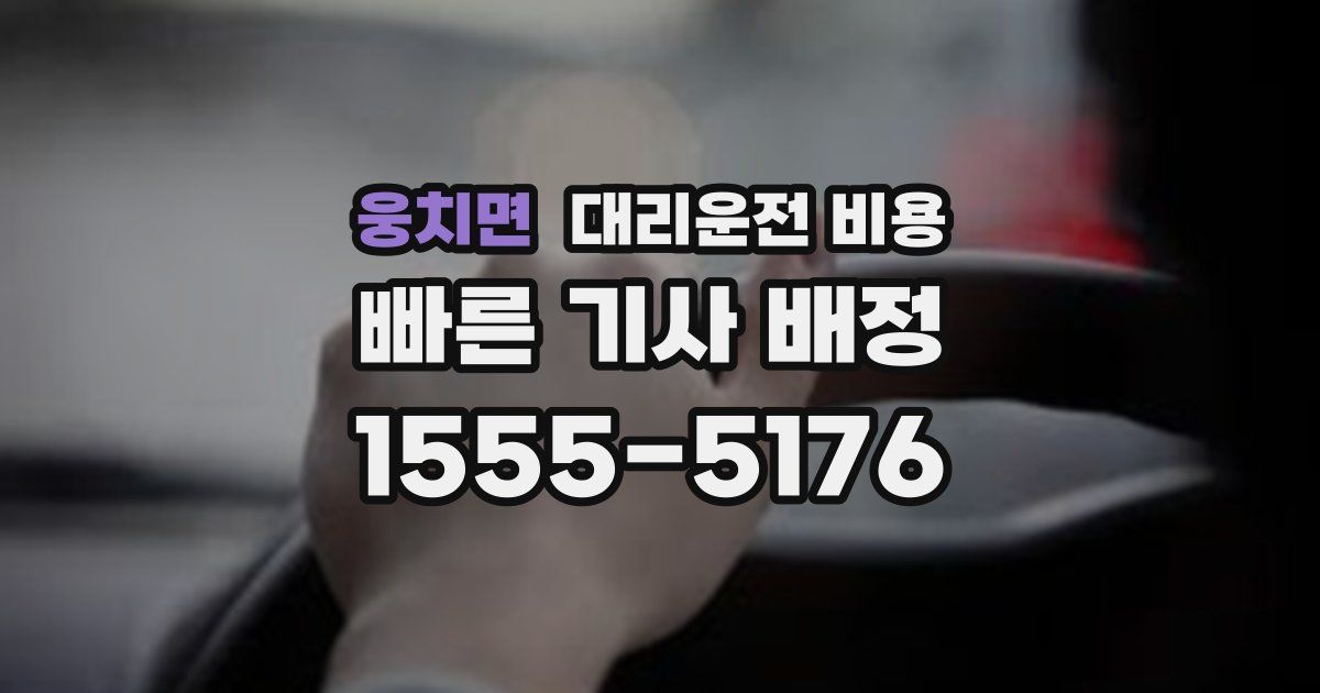 웅치면 대리운전 가격