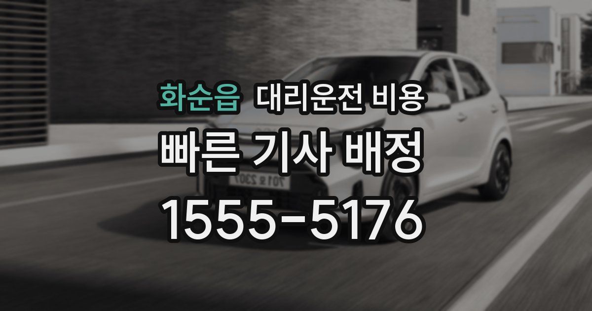 화순읍 대리운전 가격