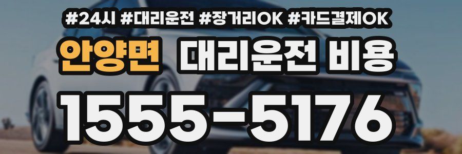안양면 대리운전 비용