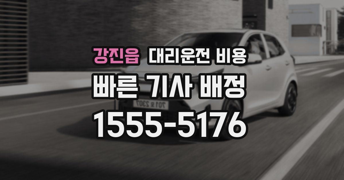 강진읍 대리운전 가격