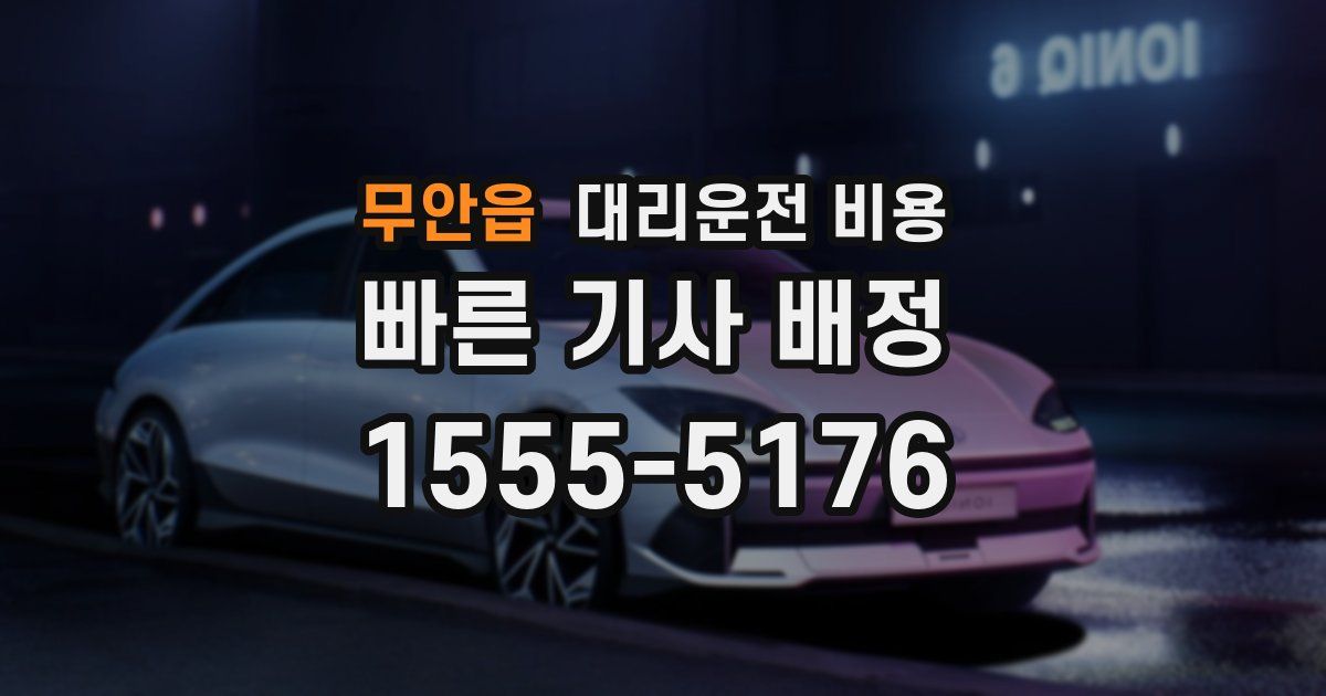 무안읍 대리운전 가격