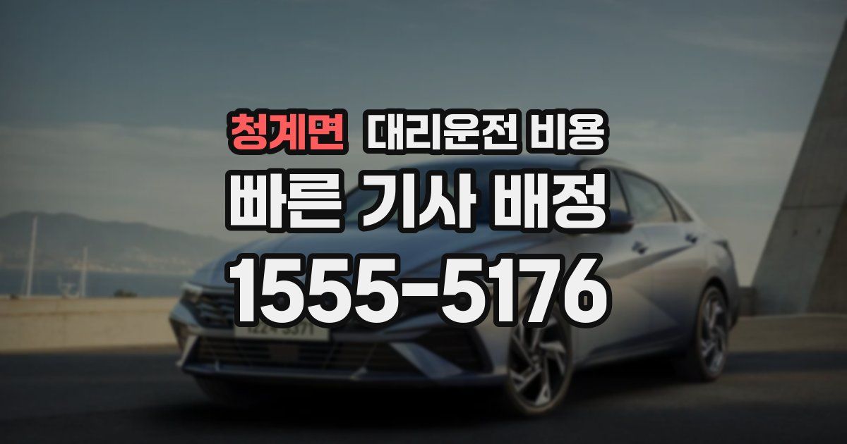 청계면 대리운전 가격