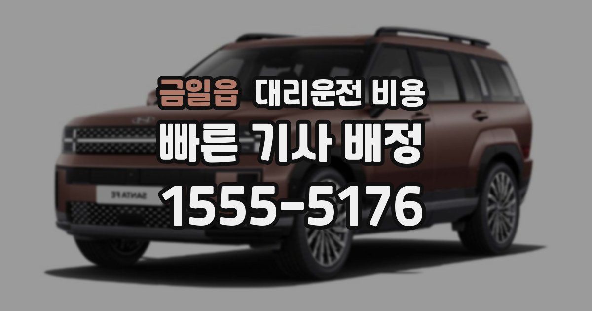 금일읍 대리운전 가격