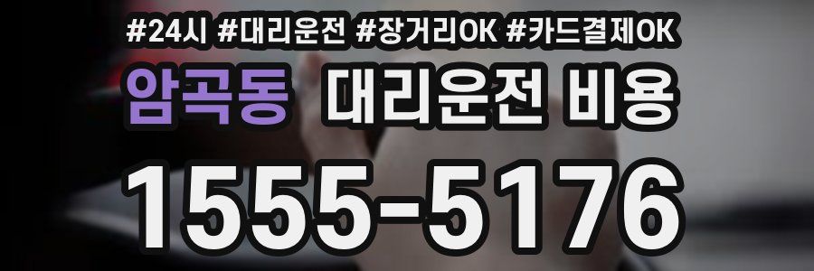 암곡동 대리운전 비용
