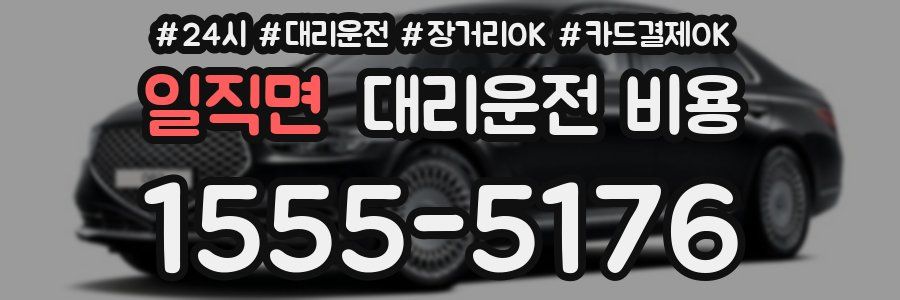일직면 대리운전 비용
