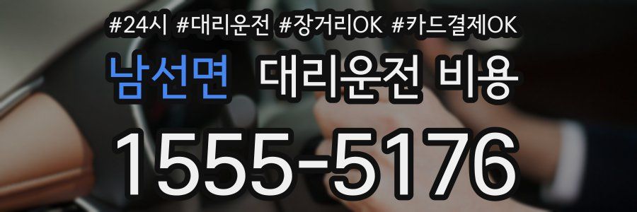 남선면 대리운전 비용