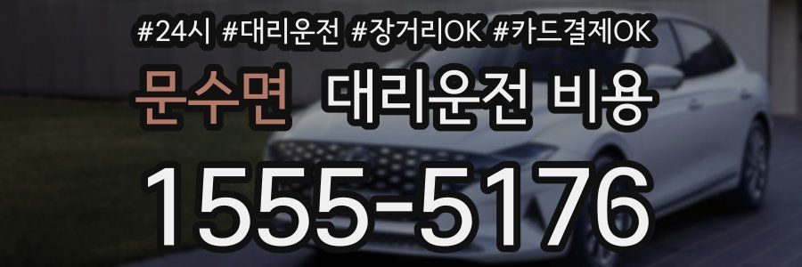 문수면 대리운전 비용