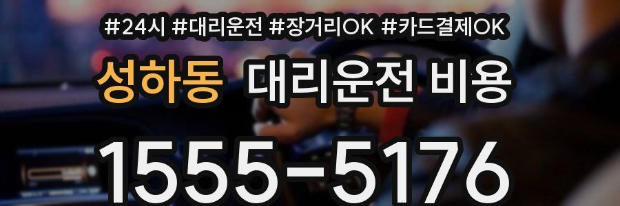 성하동 대리운전 비용