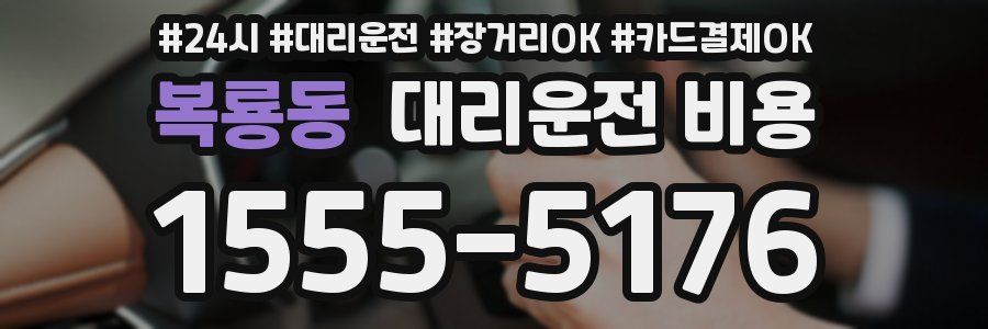 복룡동 대리운전 비용