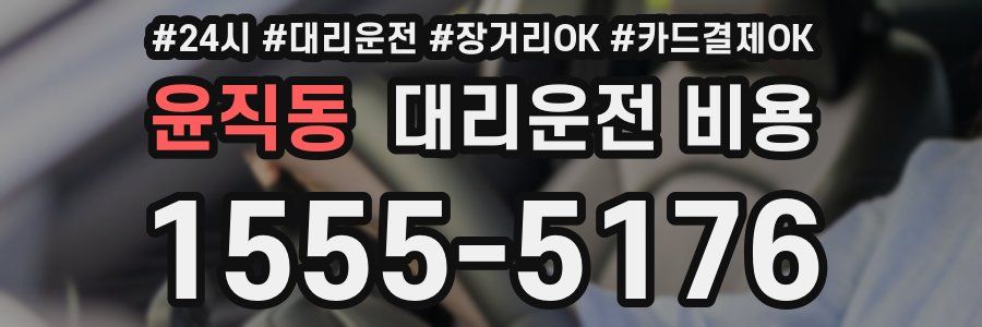 윤직동 대리운전 비용