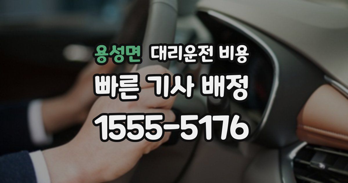 용성면 대리운전 가격