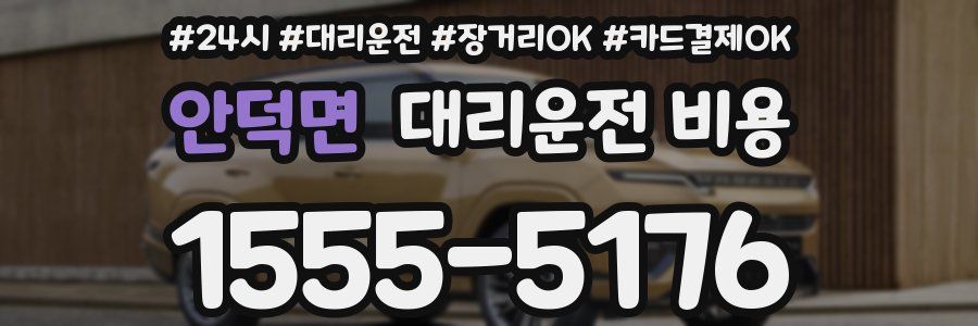 안덕면 대리운전 비용