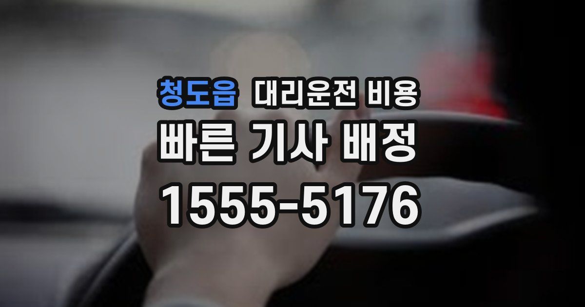 청도읍 대리운전 가격