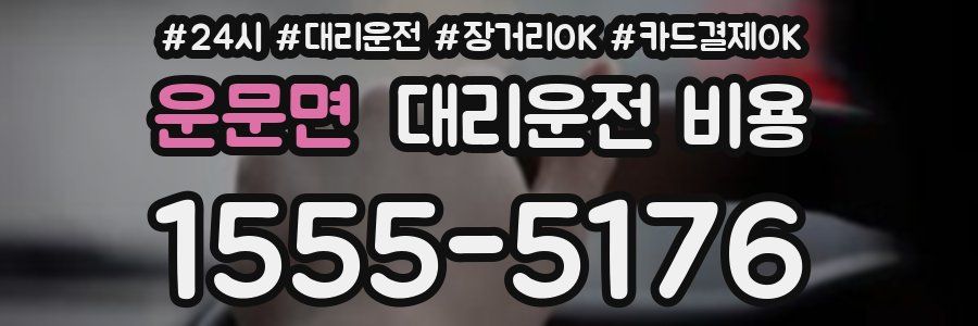 운문면 대리운전 비용