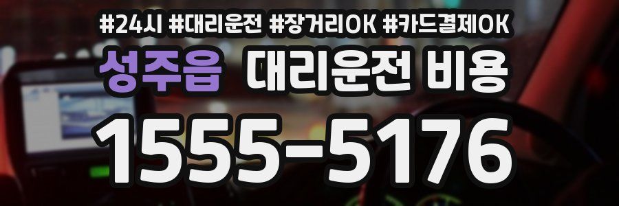 성주읍 대리운전 비용