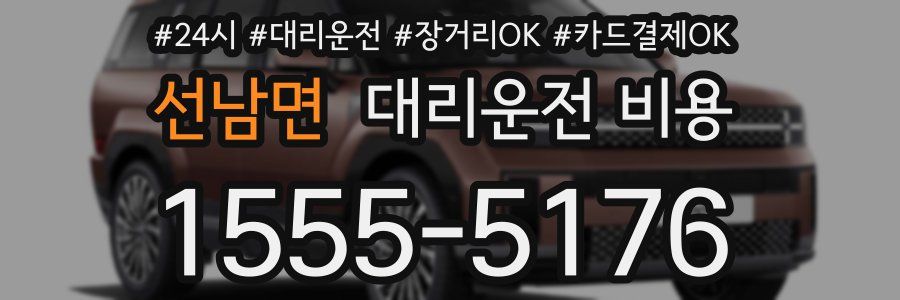 선남면 대리운전 비용