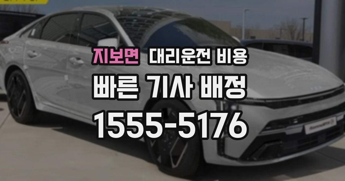 지보면 대리운전 가격