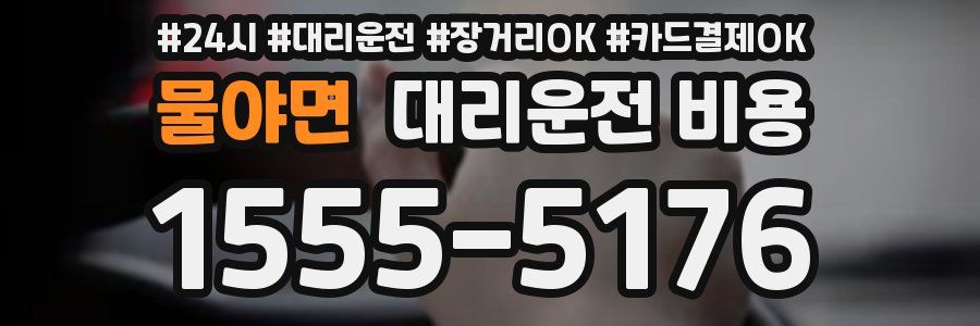 물야면 대리운전 비용