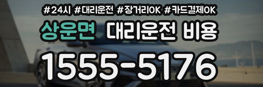 상운면 대리운전 비용