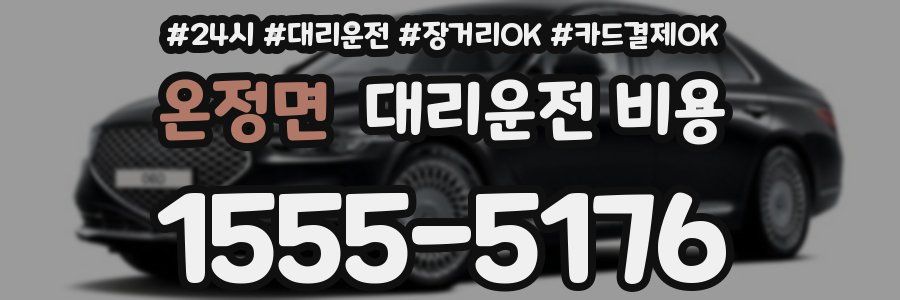 온정면 대리운전 비용