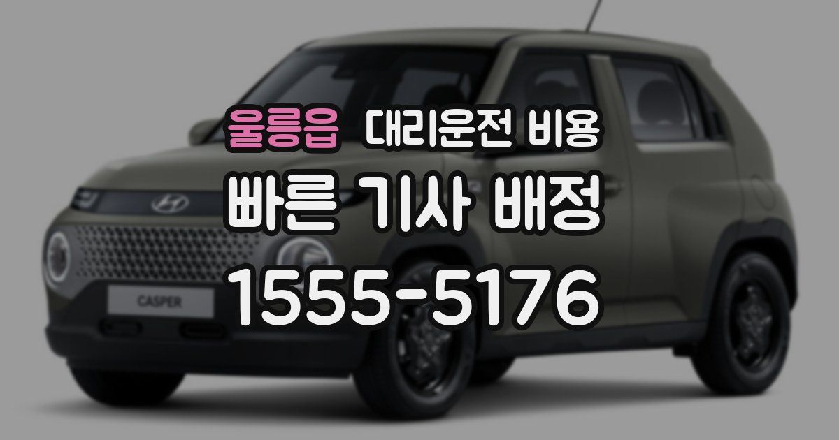 울릉읍 대리운전 가격