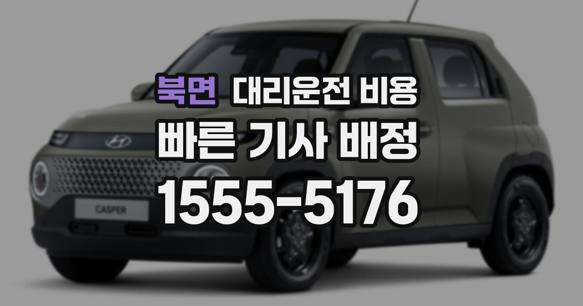 북면 대리운전 가격