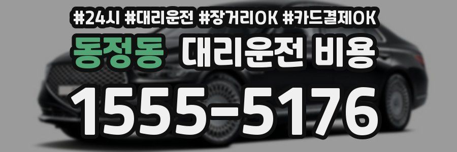 동정동 대리운전 비용