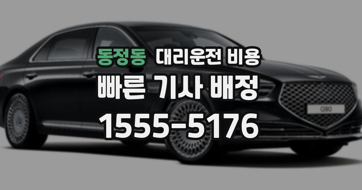 동정동 대리운전 가격