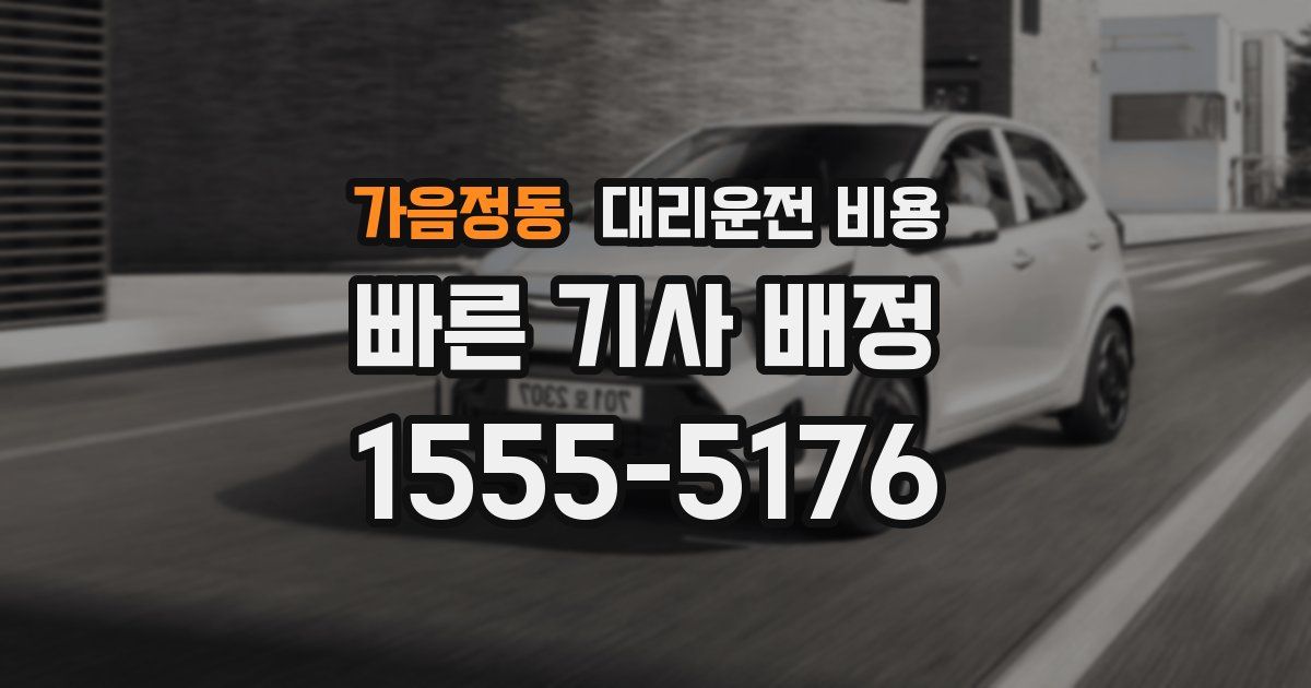 가음정동 대리운전 가격