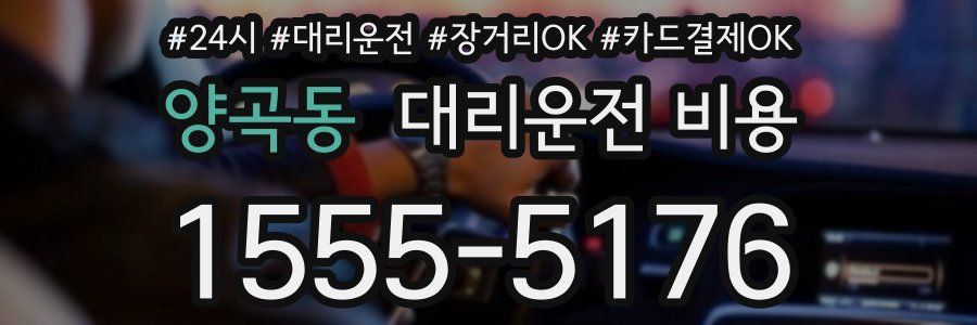 양곡동 대리운전 비용