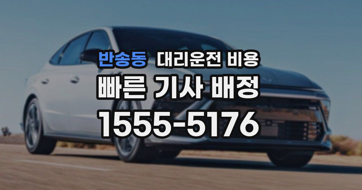 반송동 대리운전 가격