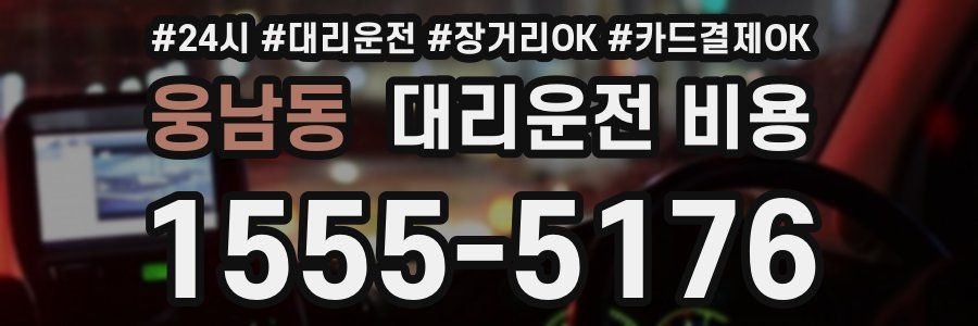 웅남동 대리운전 비용