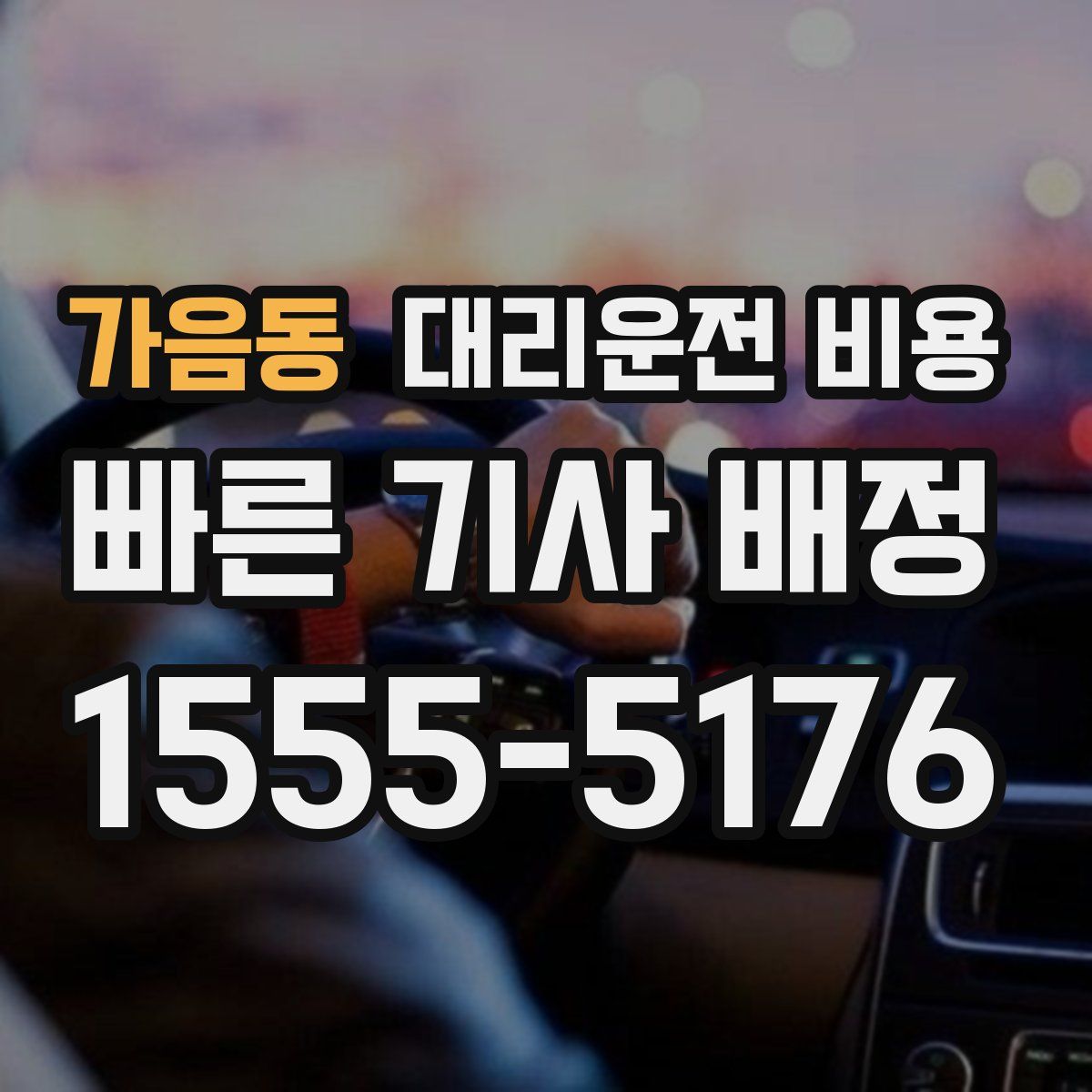 가음동 대리운전
