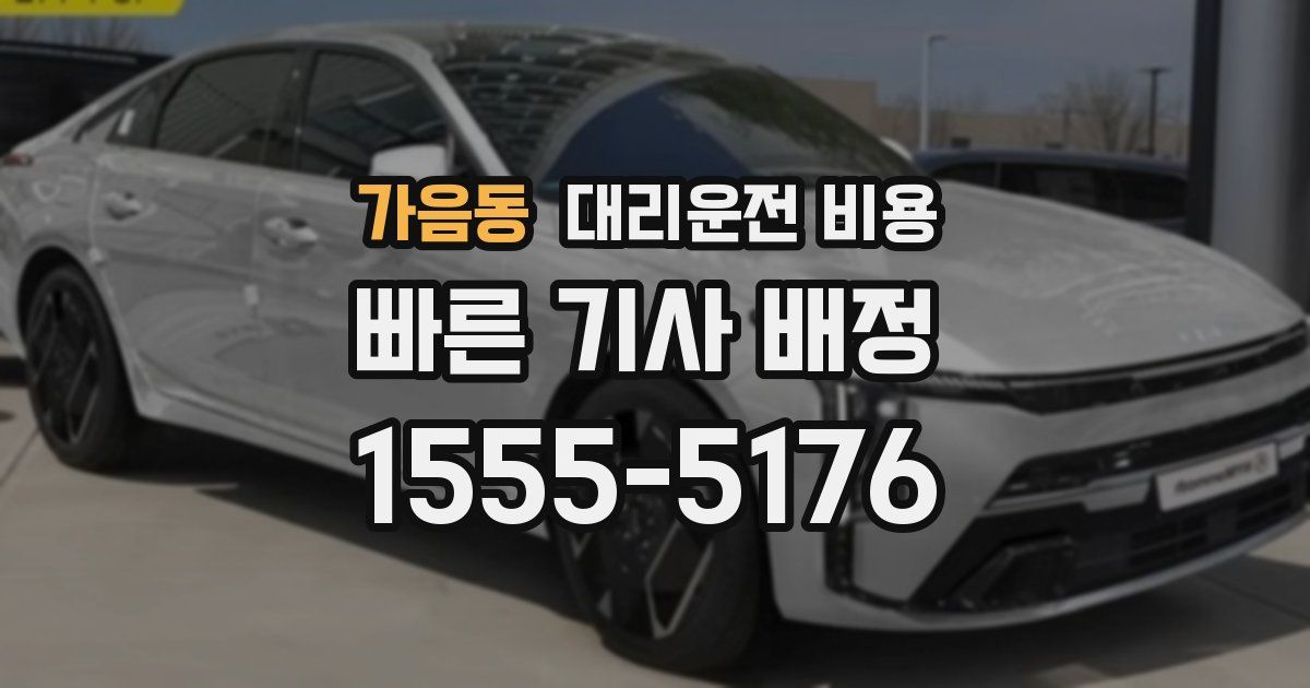 가음동 대리운전 가격