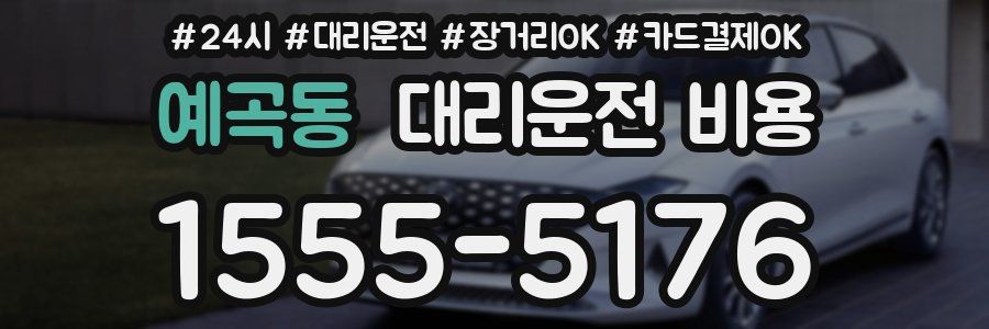 예곡동 대리운전 비용
