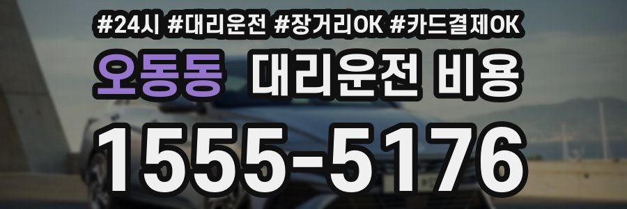 오동동 대리운전 비용