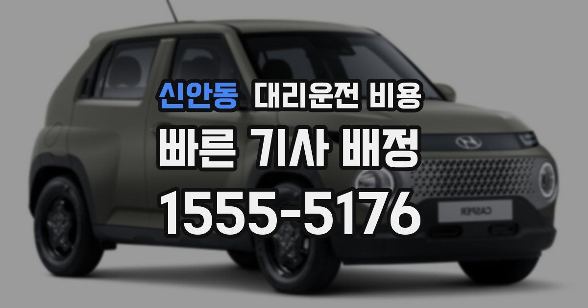 신안동 대리운전 가격