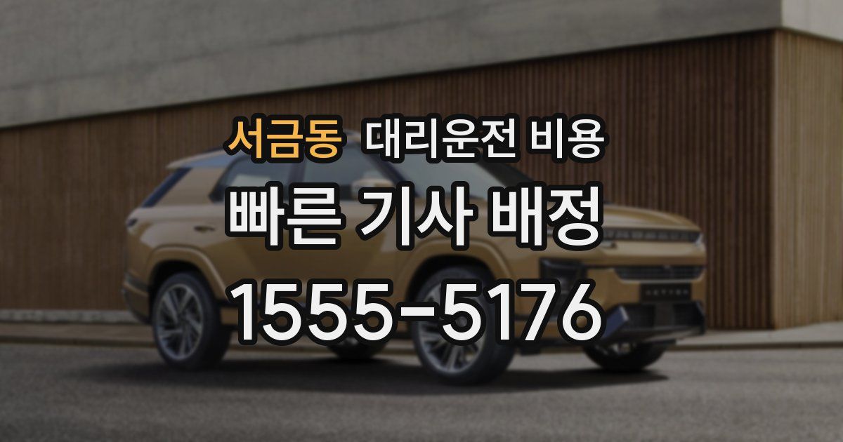 서금동 대리운전 가격