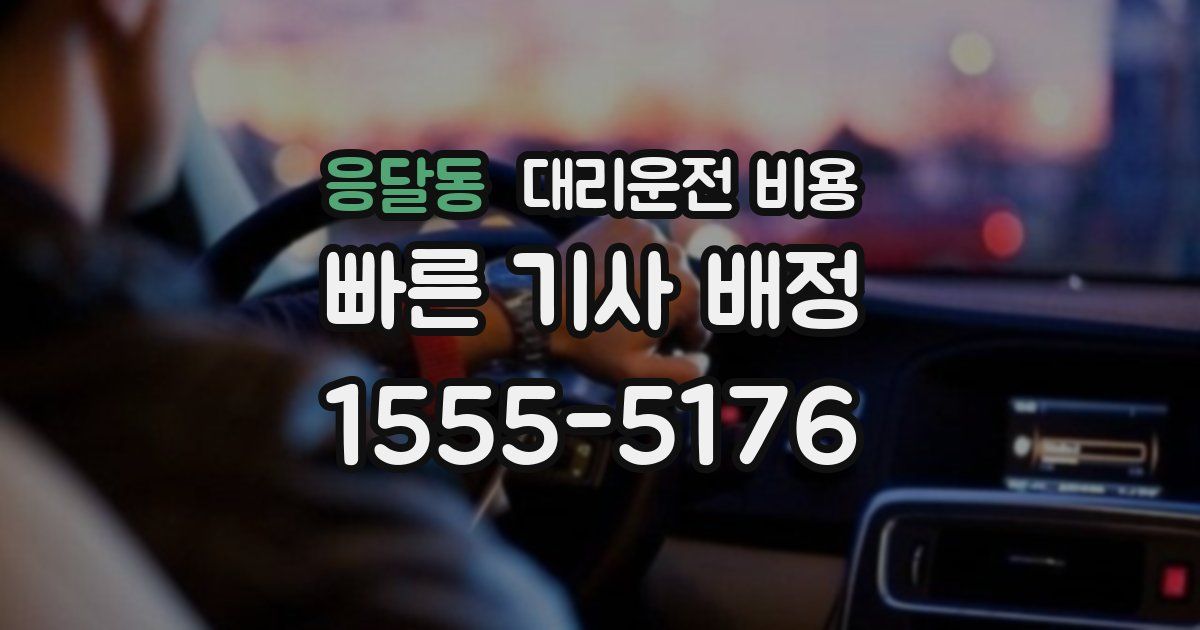 응달동 대리운전 가격