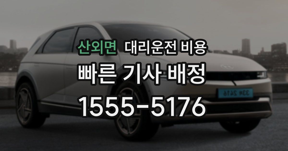산외면 대리운전 가격