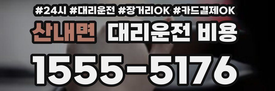 산내면 대리운전 비용