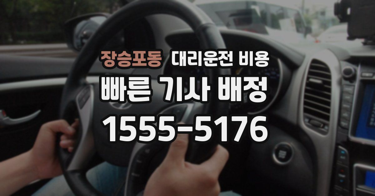 장승포동 대리운전 가격