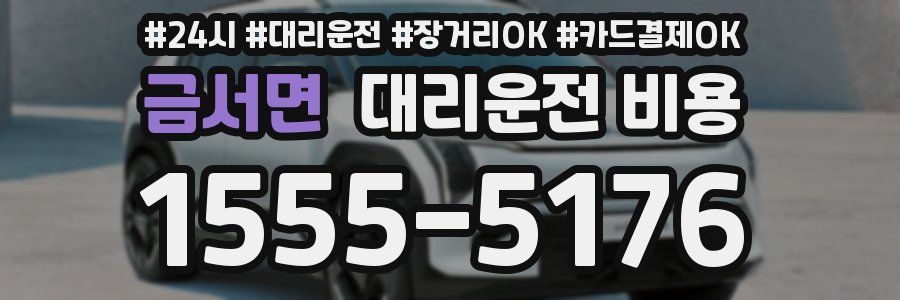 금서면 대리운전 비용