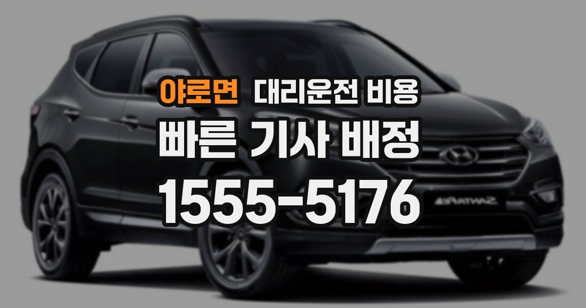 야로면 대리운전 가격