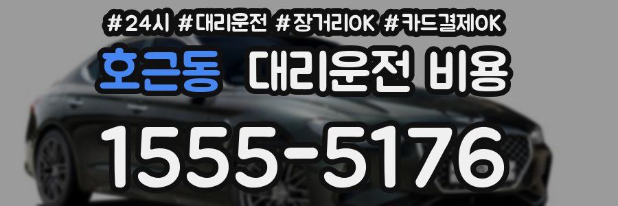 호근동 대리운전 비용