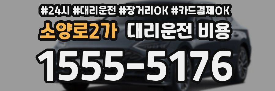 소양로2가 대리운전 비용