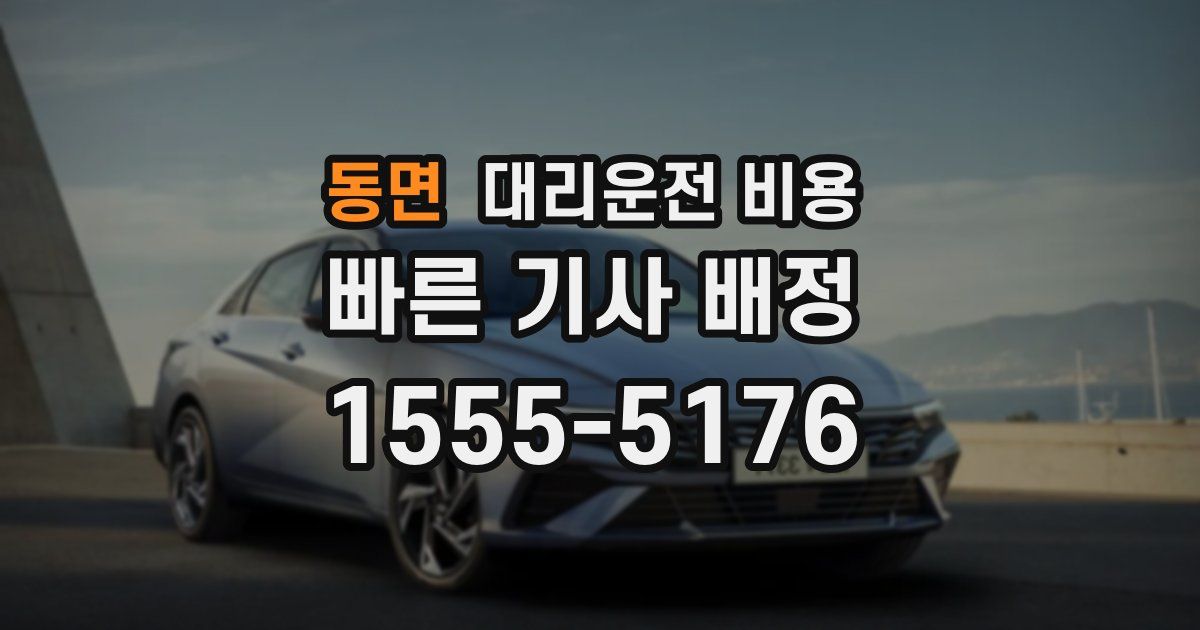 동면 대리운전 가격