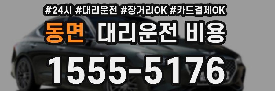 동면 대리운전 비용