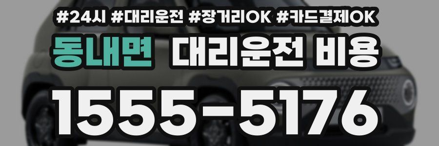 동내면 대리운전 비용