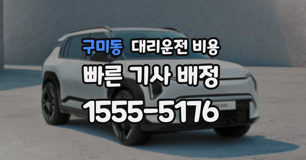 구미동 대리운전 가격